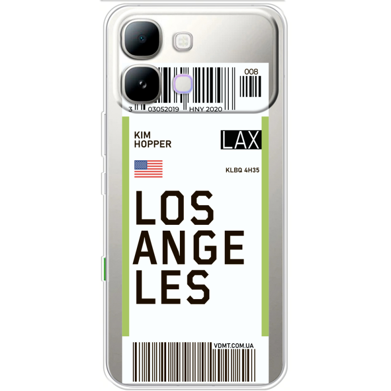 Прозорий чохол BoxFace Note Edge Ticket Los Angeles