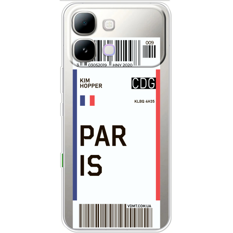 Прозорий чохол BoxFace Note Edge Ticket Paris