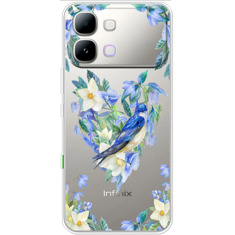 Прозорий чохол BoxFace Note Edge Spring Bird