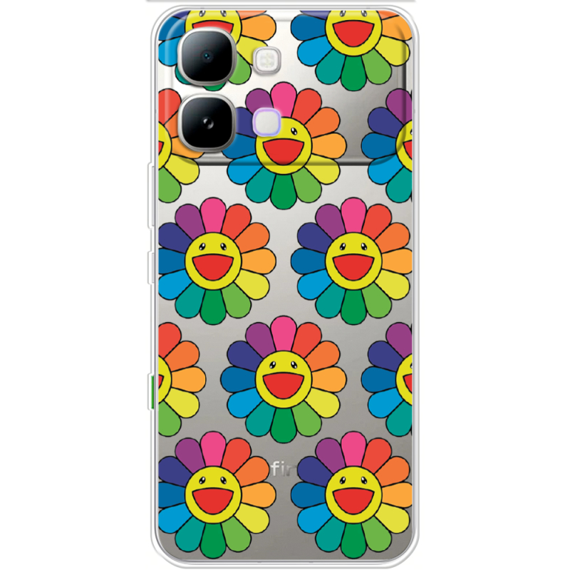 Прозорий чохол BoxFace Note Edge Hippie Flowers