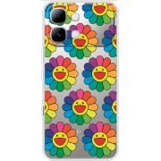 Прозорий чохол BoxFace Note Edge Hippie Flowers