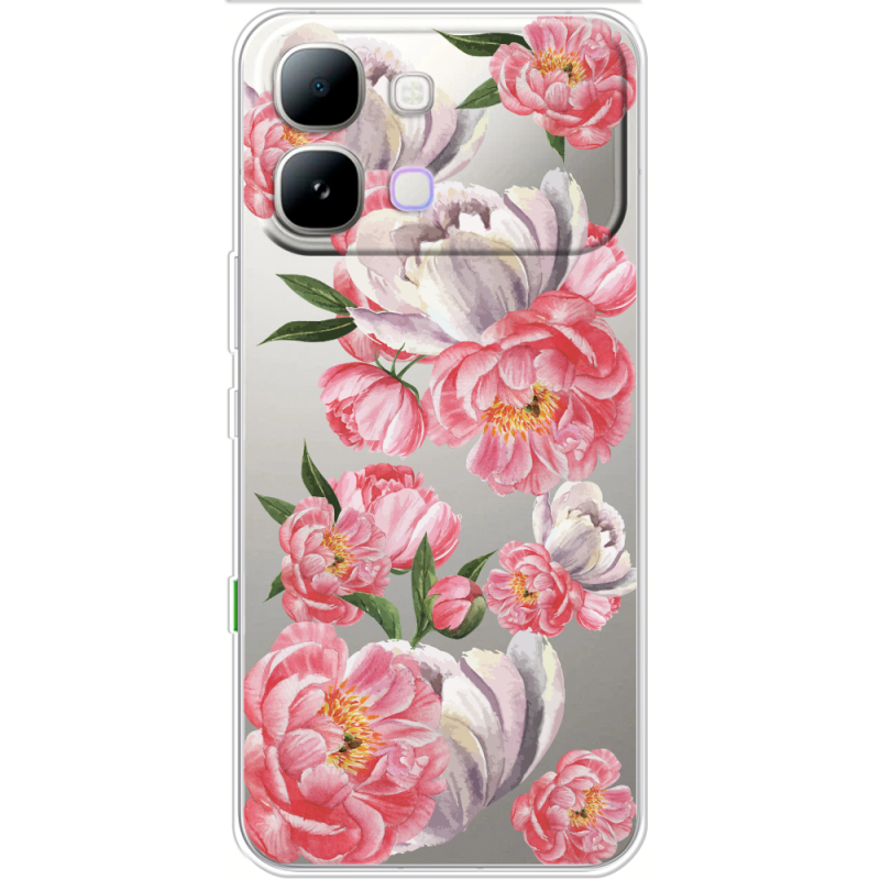 Прозорий чохол BoxFace Note Edge Peony Watercolor Style