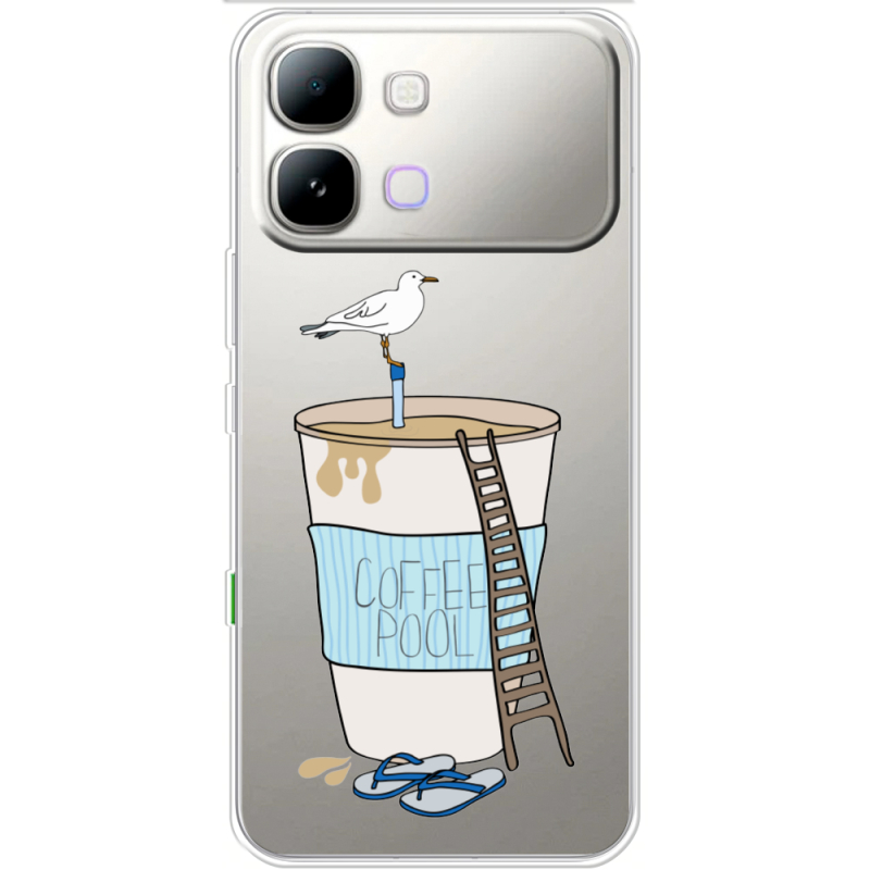 Прозорий чохол BoxFace Note Edge Segull in Cofee Pool