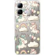 Прозорий чохол BoxFace Note Edge Unicorns