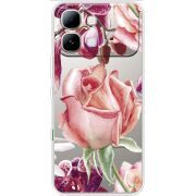 Прозорий чохол BoxFace Note Edge Rose