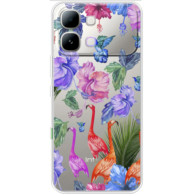 Прозорий чохол BoxFace Note Edge Flamingo
