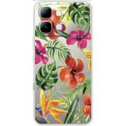 Прозорий чохол BoxFace Note Edge Tropical Flowers
