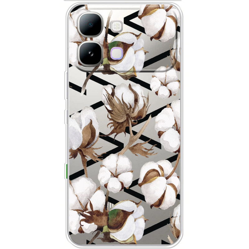 Прозорий чохол BoxFace Note Edge Cotton flowers