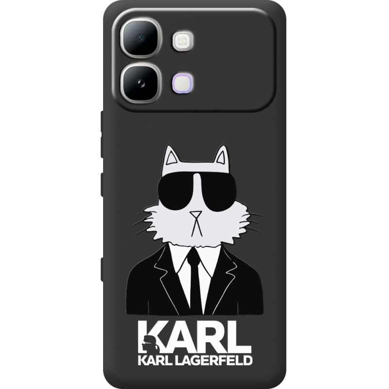 Чорний чохол BoxFace Infinix Note Edge Cat in Black