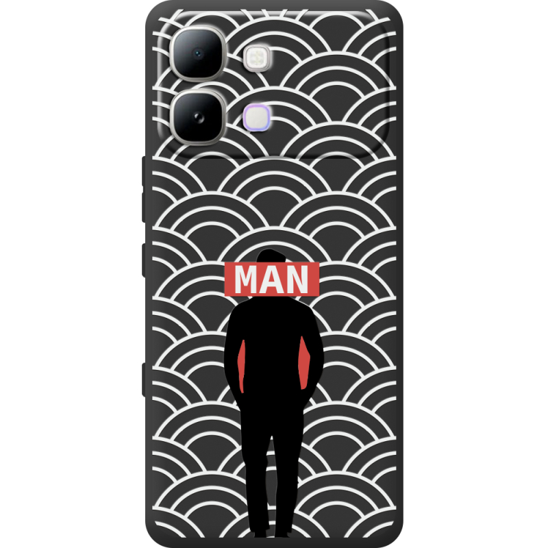 Чорний чохол BoxFace Infinix Note Edge Man Pattern