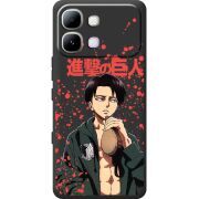 Чорний чохол BoxFace Infinix Note Edge Атака Титанов Леви
