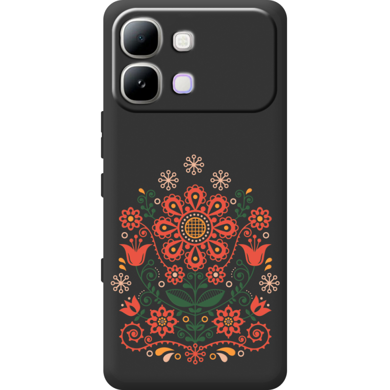Чорний чохол BoxFace Infinix Note Edge Ukrainian Ornament