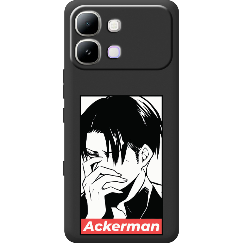 Чорний чохол BoxFace Infinix Note Edge Attack On Titan - Ackerman