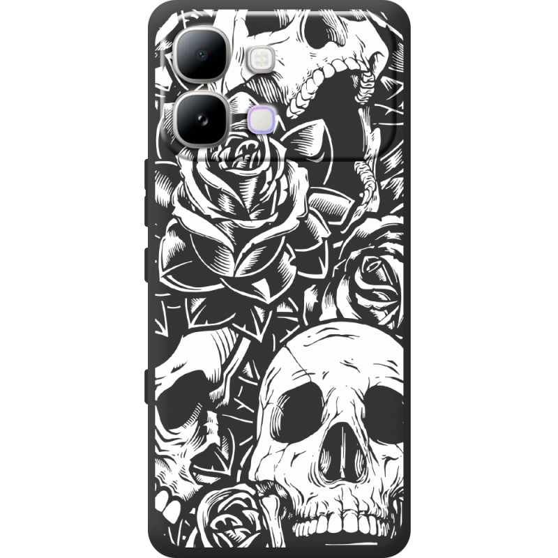 Чорний чохол BoxFace Infinix Note Edge Skull and Roses