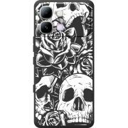 Чорний чохол BoxFace Infinix Note Edge Skull and Roses