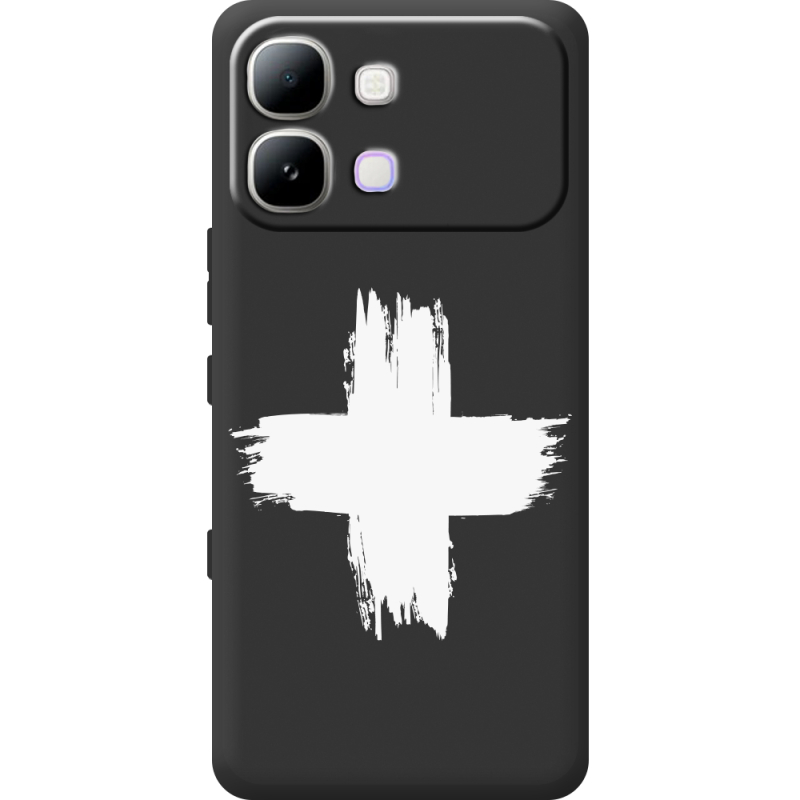 Чорний чохол BoxFace Infinix Note Edge Білий хрест ЗСУ