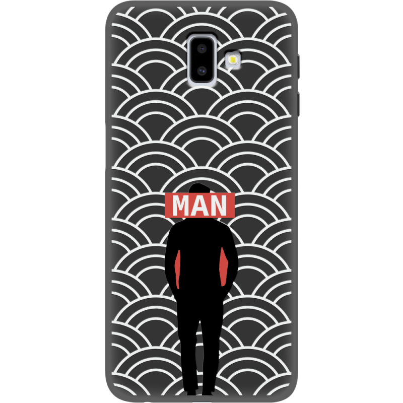 Черный чехол Uprint Samsung J610 Galaxy J6 Plus 2018 Man Pattern