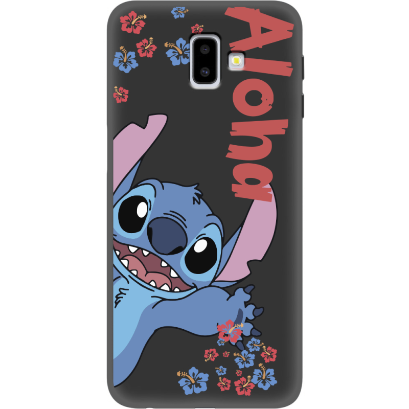 Черный чехол Uprint Samsung J610 Galaxy J6 Plus 2018 Гавайський гість Stich