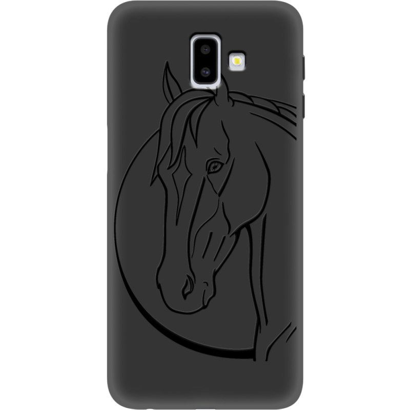 Черный чехол Uprint Samsung J610 Galaxy J6 Plus 2018 Horse