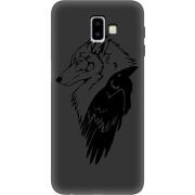 Черный чехол Uprint Samsung J610 Galaxy J6 Plus 2018 Wolf and Raven