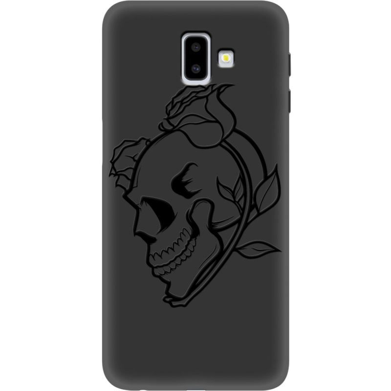 Черный чехол Uprint Samsung J610 Galaxy J6 Plus 2018 Skull and Roses