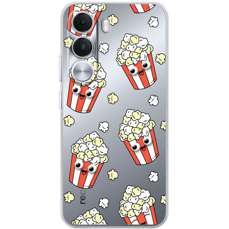 Прозорий чохол BoxFace Realme C100i с 3D-глазками Popcorn
