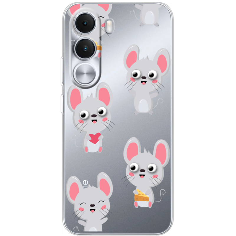 Прозорий чохол BoxFace Realme C100i с 3D-глазками Mouse
