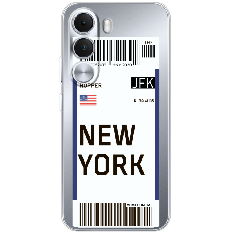Прозорий чохол BoxFace Realme C100i Ticket New York