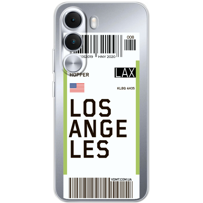 Прозорий чохол BoxFace Realme C100i Ticket Los Angeles