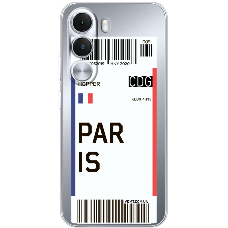 Прозорий чохол BoxFace Realme C100i Ticket Paris