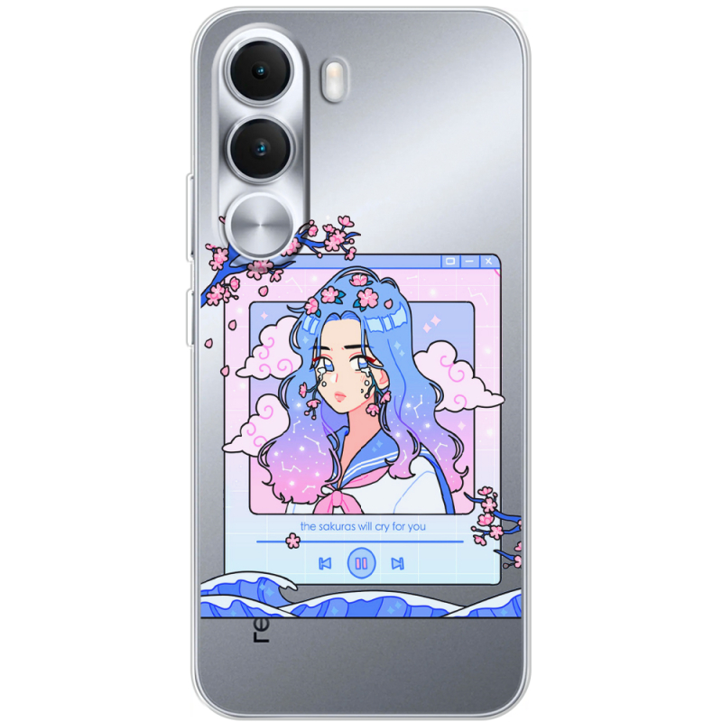 Прозорий чохол BoxFace Realme C100i The Sakuras Will Cry For You