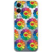 Прозорий чохол BoxFace Realme C100i Hippie Flowers