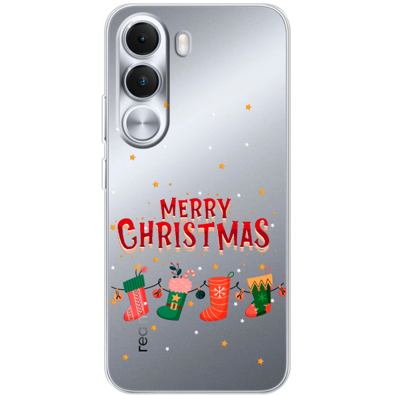 Прозорий чохол BoxFace Realme C100i Merry Christmas