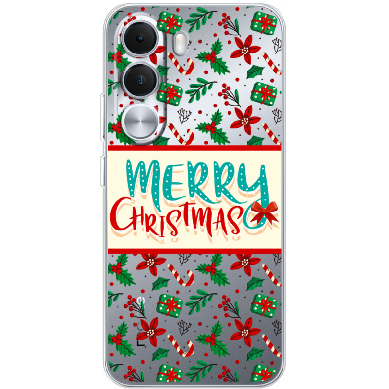 Прозорий чохол BoxFace Realme C100i Vintage Christmas Pattern