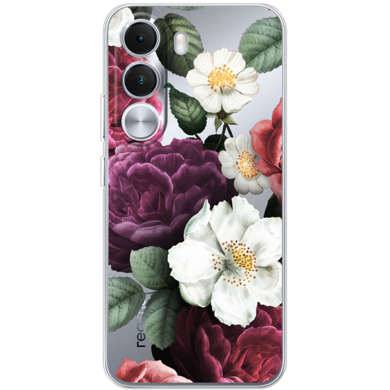 Прозорий чохол BoxFace Realme C100i Floral Dark Dreams