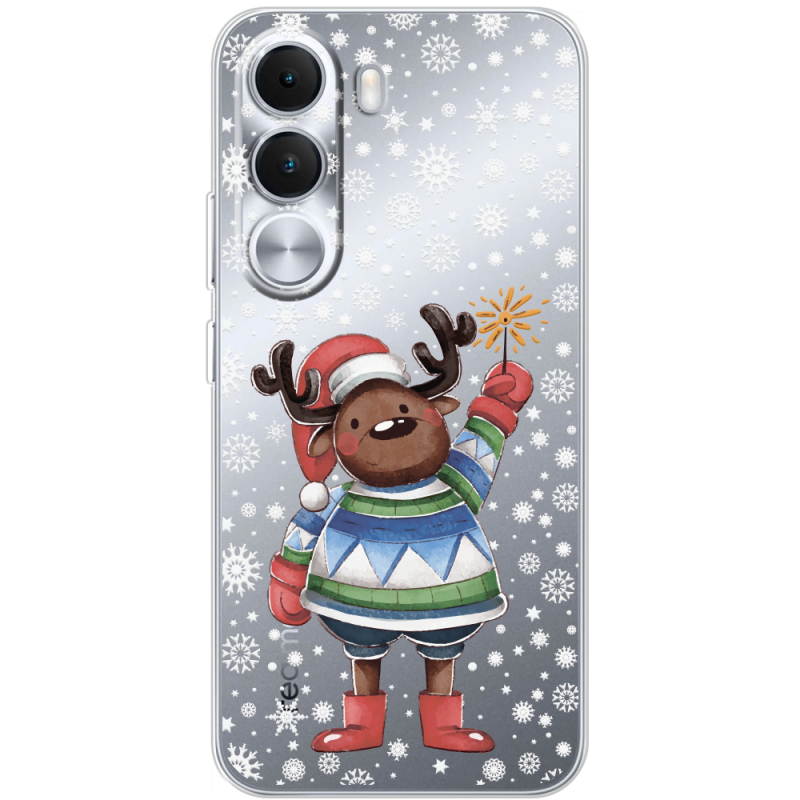 Прозорий чохол BoxFace Realme C100i Christmas Deer with Snow