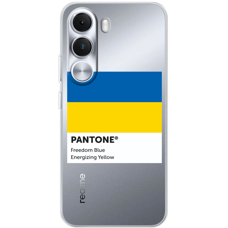 Прозорий чохол BoxFace Realme C100i Pantone вільний синій