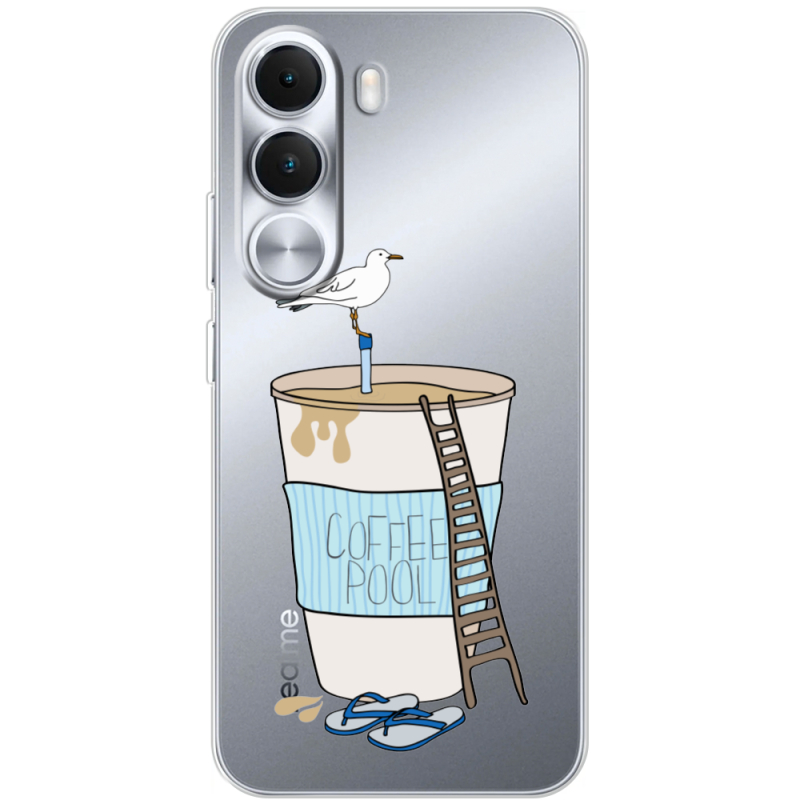 Прозорий чохол BoxFace Realme C100i Segull in Cofee Pool