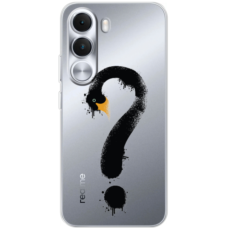 Прозорий чохол BoxFace Realme C100i Swan question