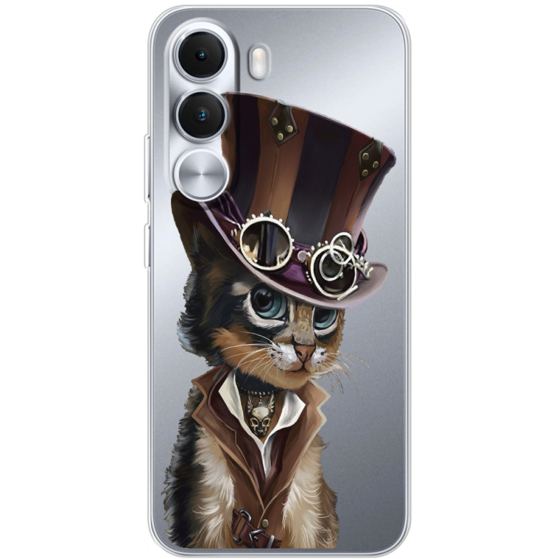 Прозорий чохол BoxFace Realme C100i Steampunk Cat