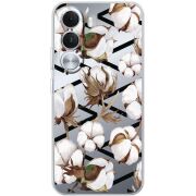 Прозорий чохол BoxFace Realme C100i Cotton flowers