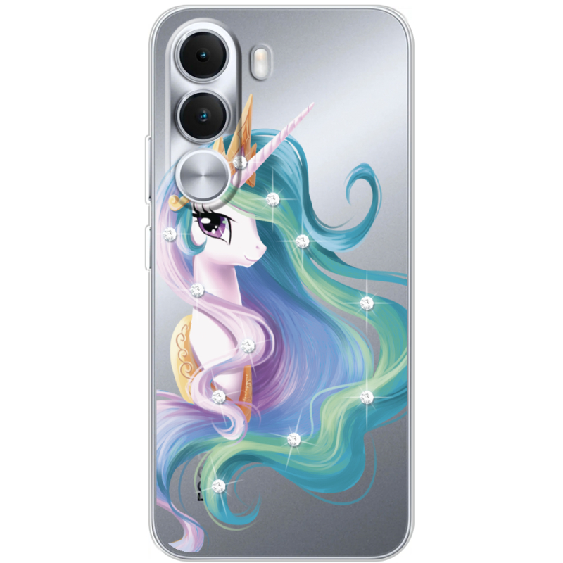 Чохол зі стразами Realme C100i Unicorn Queen