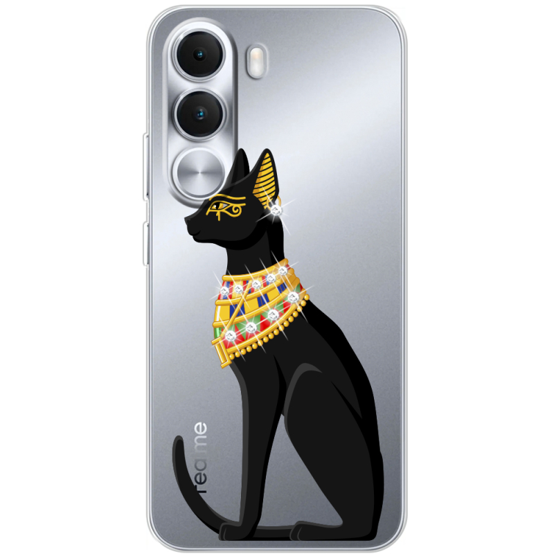 Чохол зі стразами Realme C100i Egipet Cat