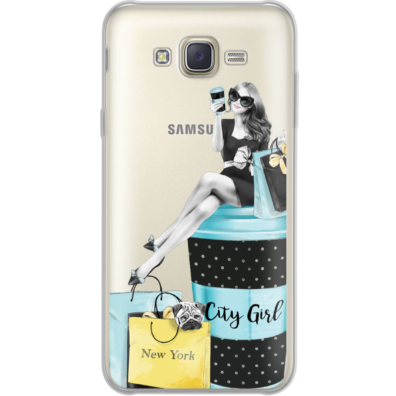 Прозрачный чехол Uprint Samsung J701 Galaxy J7 Neo Duos City Girl