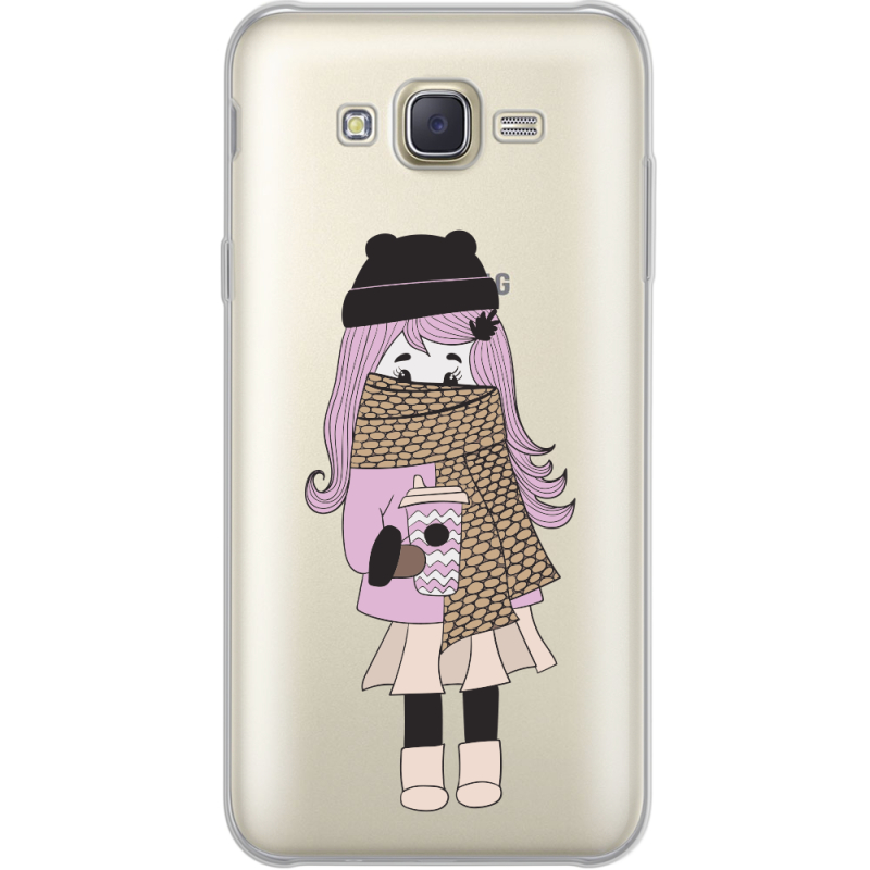 Прозрачный чехол Uprint Samsung J701 Galaxy J7 Neo Duos Winter Morning Girl