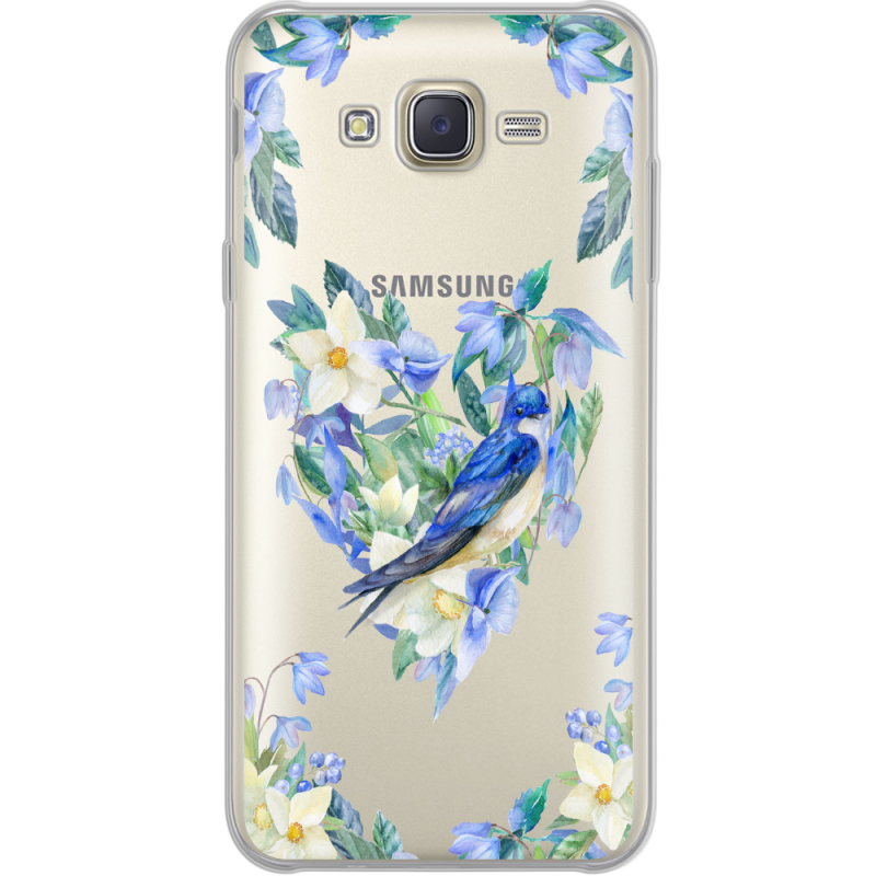 Прозрачный чехол Uprint Samsung J701 Galaxy J7 Neo Duos Spring Bird