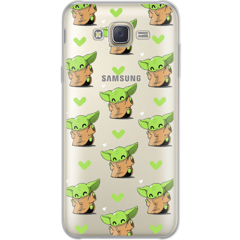 Прозрачный чехол Uprint Samsung J701 Galaxy J7 Neo Duos Pattern Baby Yoda