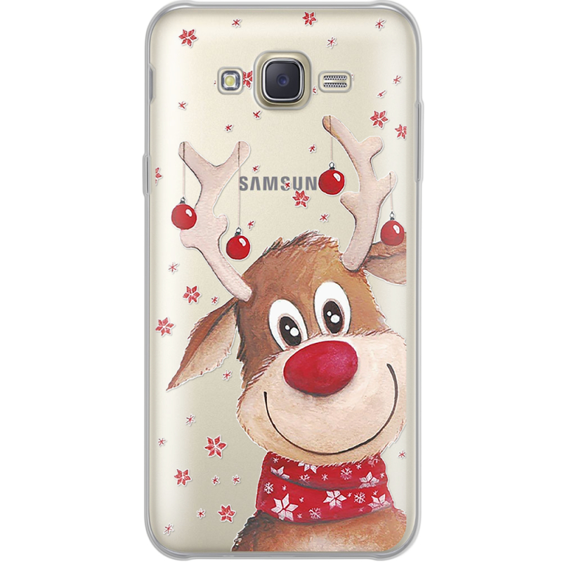 Прозрачный чехол Uprint Samsung J701 Galaxy J7 Neo Duos Winter Deer