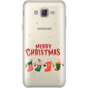 Прозрачный чехол Uprint Samsung J701 Galaxy J7 Neo Duos Merry Christmas