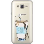 Прозрачный чехол Uprint Samsung J701 Galaxy J7 Neo Duos Segull in Cofee Pool